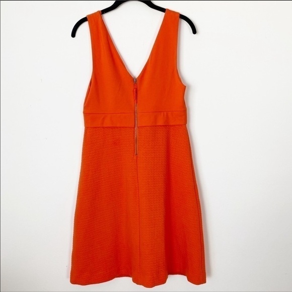 ANTHROPOLOGIE HD IN PARIS Ardmore Faux Wrap Dress Orange Bohemian v-neck 6 - Picture 5 of 10